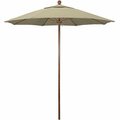 California Umbrella Venture Series 7.5'' Push Lift Umbrella with 1.5'' American Oak Aluminum Pole 222ALTO71ABG